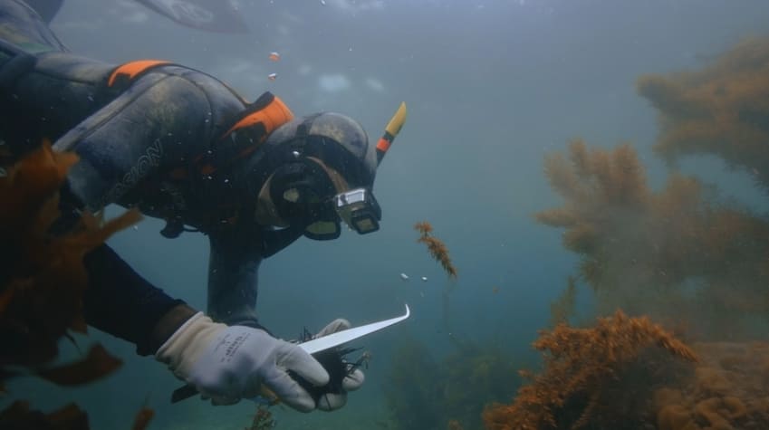 greenspearfishersウニ駆除の様子